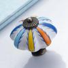 1Pcs Garden American Pumpkin Handpainted Single Hole Ceramic Handle Cabinet Drawer Door 40Mm