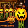 Outdoor Hanging Pumpkin Witch Hat LED Light Halloween Decor 3 Mode Glow Garden Yard Party Decorations Weatherproof Festive