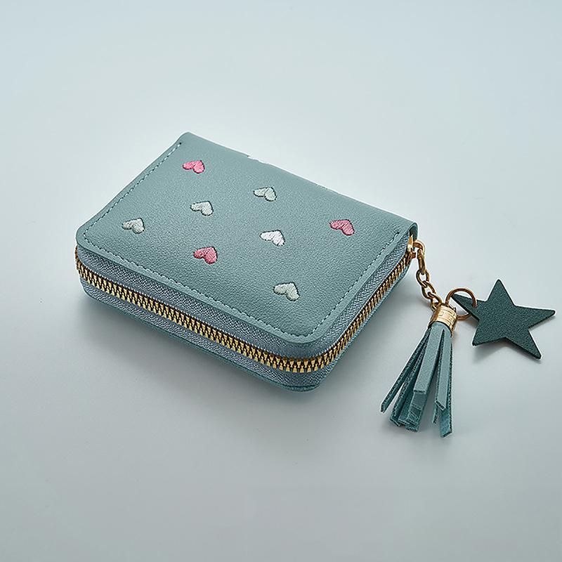 Women Wallet Ladies Mini Small Short Tassel Wallet Cute Girl Zipper Pu Leather Coin Purse Female Hand Wallet Purse