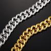 14mm Full Diamond Zircon Hip Hop Cuban Chain Necklace Bracelet for Men