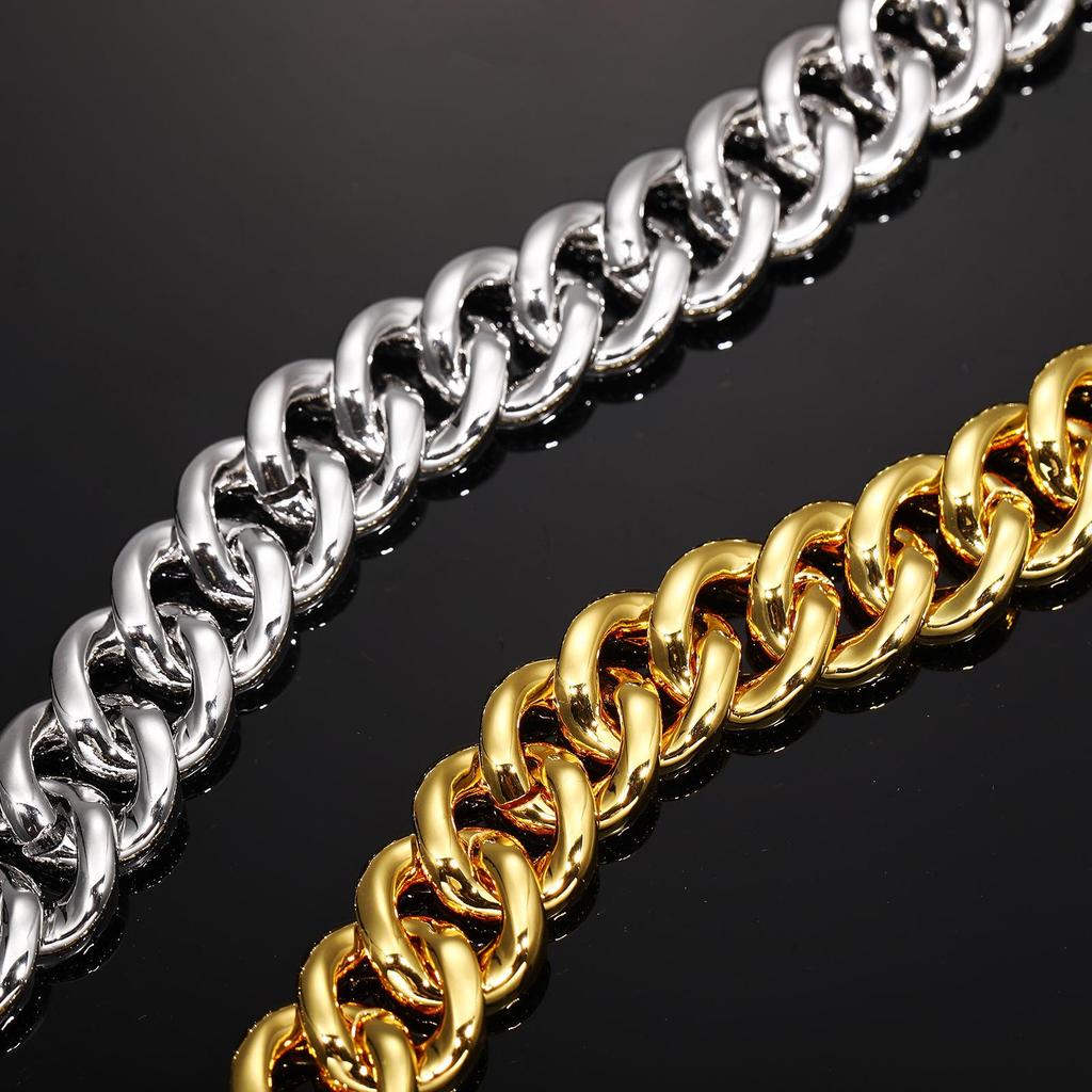 14mm Full Diamond Zircon Hip Hop Cuban Chain Necklace Bracelet for Men