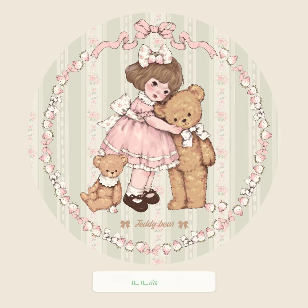Charming Teddy Bear Design Carpet Sweet Pink Rug for Girls Room and Living Area Soft Touch Floor Mat cute Decor Balcony