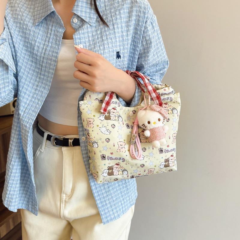 New Beautiful Lightweight Handbag Cute Floral Handbag Niche Printed Versatile Commuter Lightweight Women's Bag