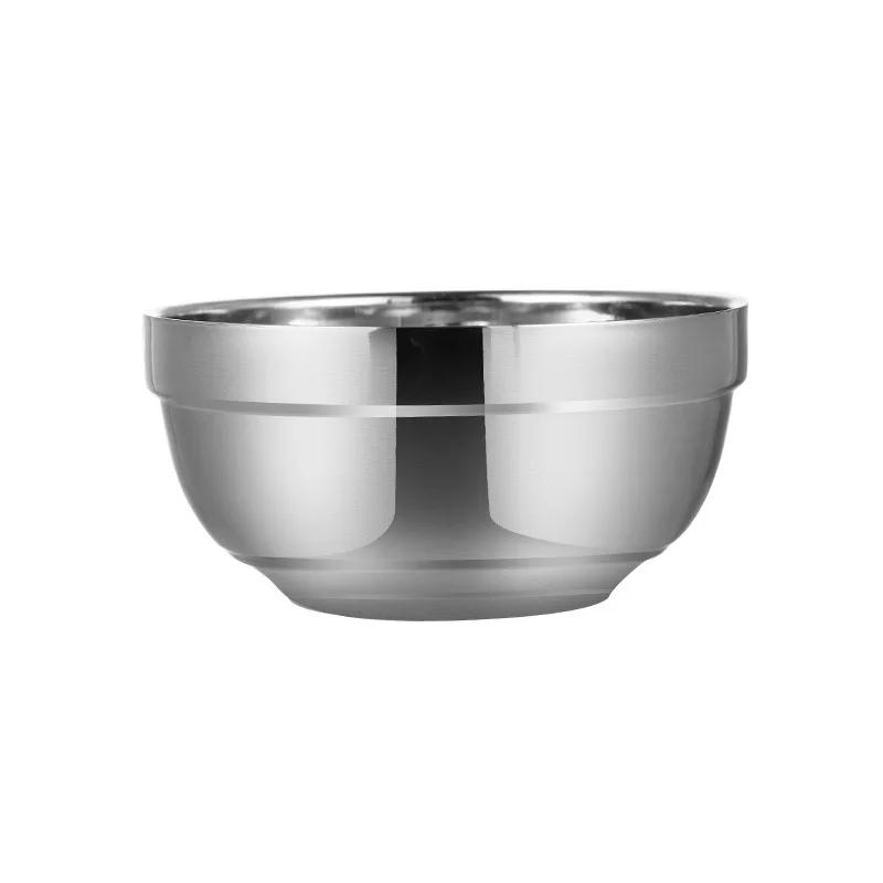 

Eco-friendly Double Layer Anti-Rust Stainless Steel Classic Bowl Thermal Insulation Kitchen Flatware Food Storage Container 11.5cm