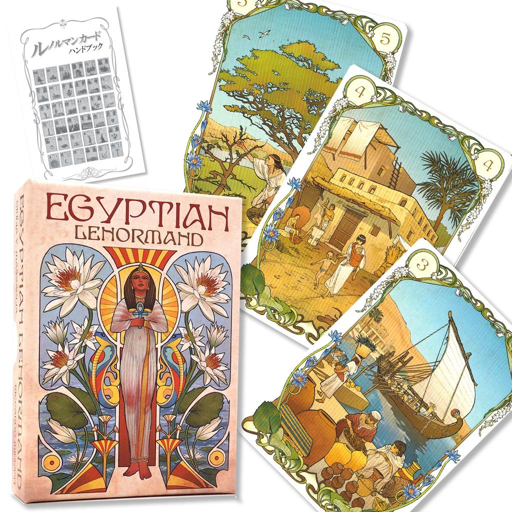 Egyptian Lenormand Oracle Lenormand Card Fortune Telling with Japanese Authentic Instructions,