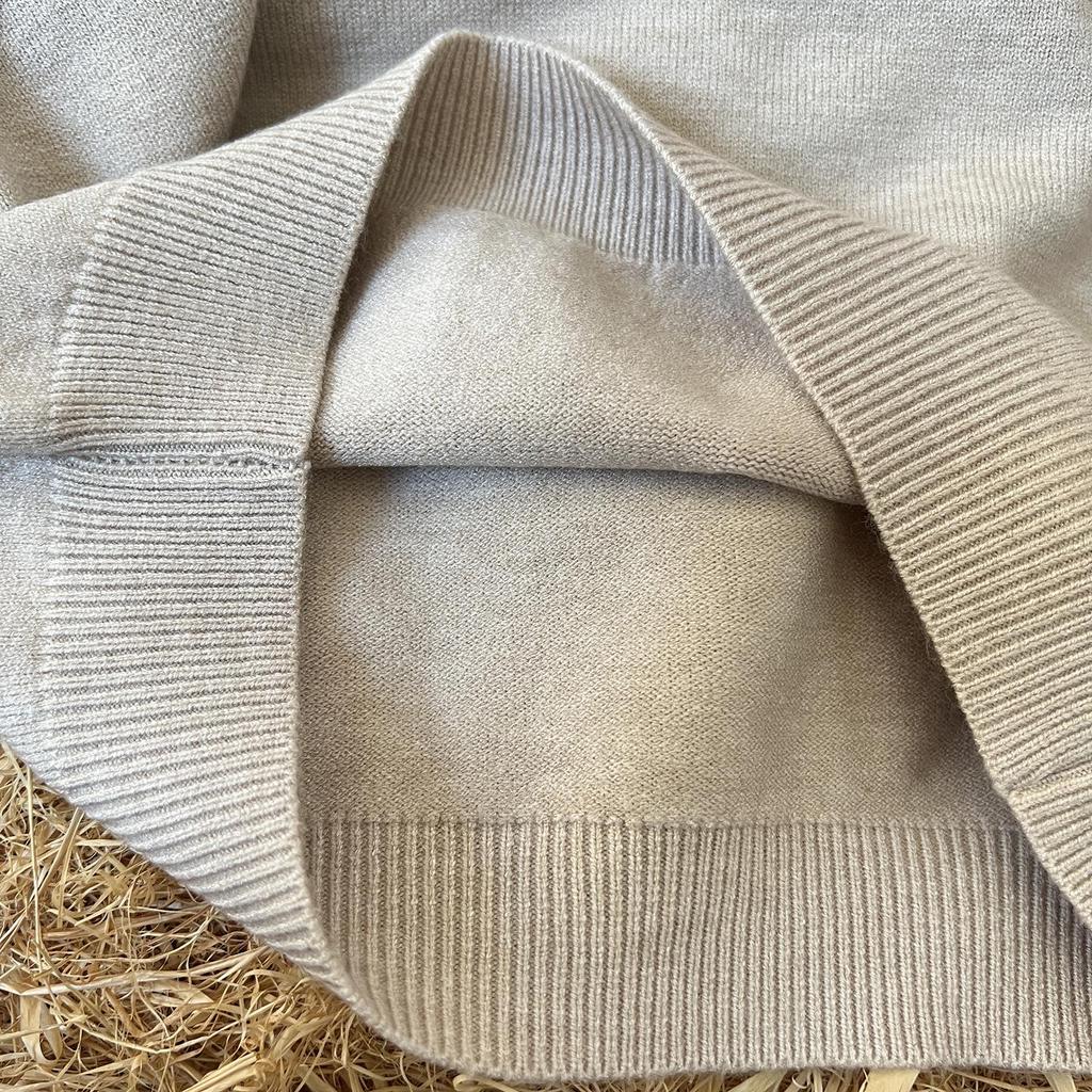 Kids' Knitted Crew Neck Sweater - Autumn/Winter, Embroidered, Loose Fit, Unisex