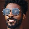 Vintage Übergroße Quadratische Sonnenbrille Herren Luxusmarke Klassische Metall Doppelsteg Punk Sonnenbrille Für Herren Trendige Fahrbrille