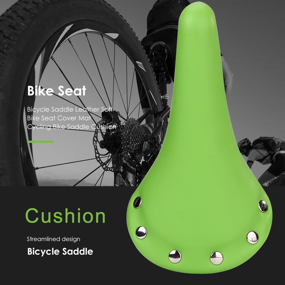 Cycling Shockproof Cushion Bicycle Seat Saddle MTB Mountain Road Bike Leather for Outdoor Cycle Biking Entertainment