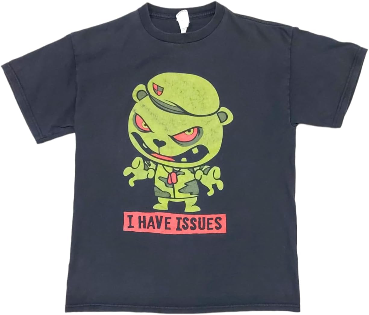 Vintage 2009 Happy Tree Friends Flippy I Have Issuesen T Shirt S чёрный