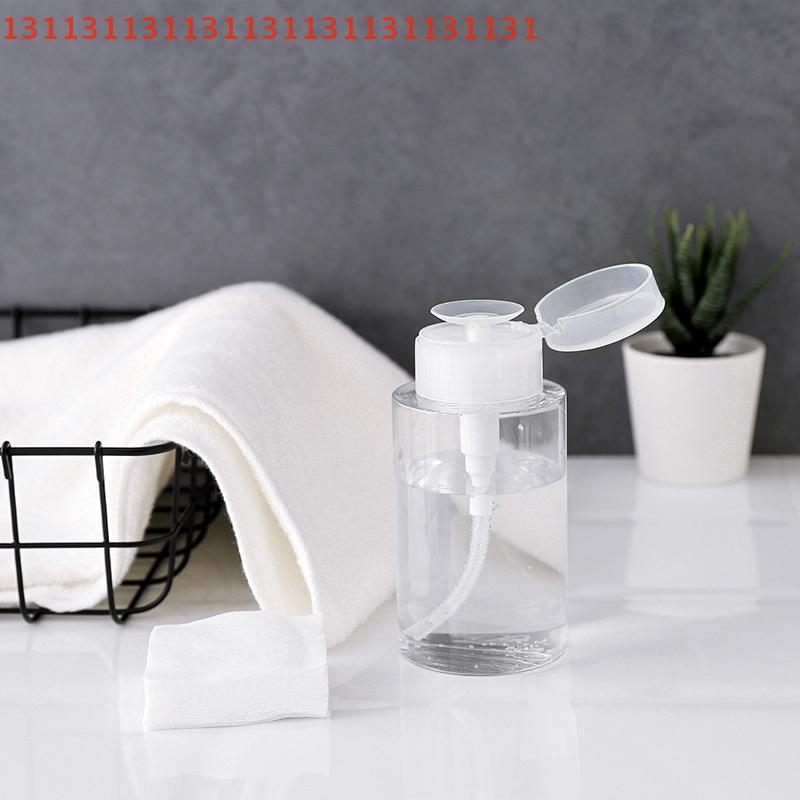 Nail Manicure Cleaner Makeup Remover Container Press Bottle 150ml Refillable Lockable Empty Pump Dispenser