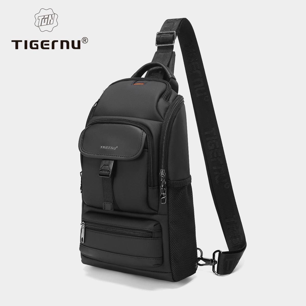 

Men s Large Capacity Waterproof Sling Backpack for Commuting, Travel, and Sports чёрный