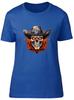Cowboy Skull Unisexs TShirt Sleketon Head Gothic Flame Ladies Gift Tee