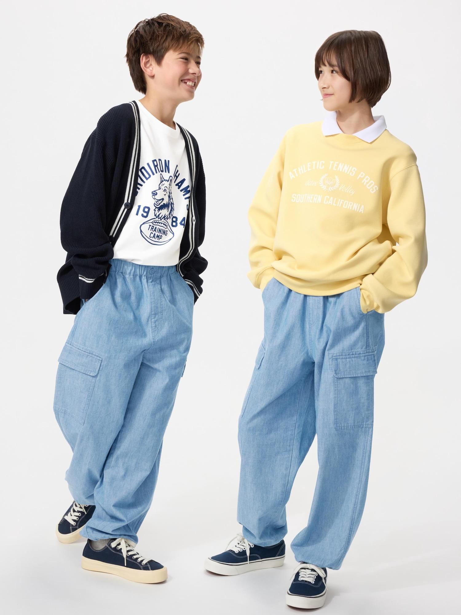 Uniqlo Япония Карго Джоггеры Шамбре 64 BLUE/100