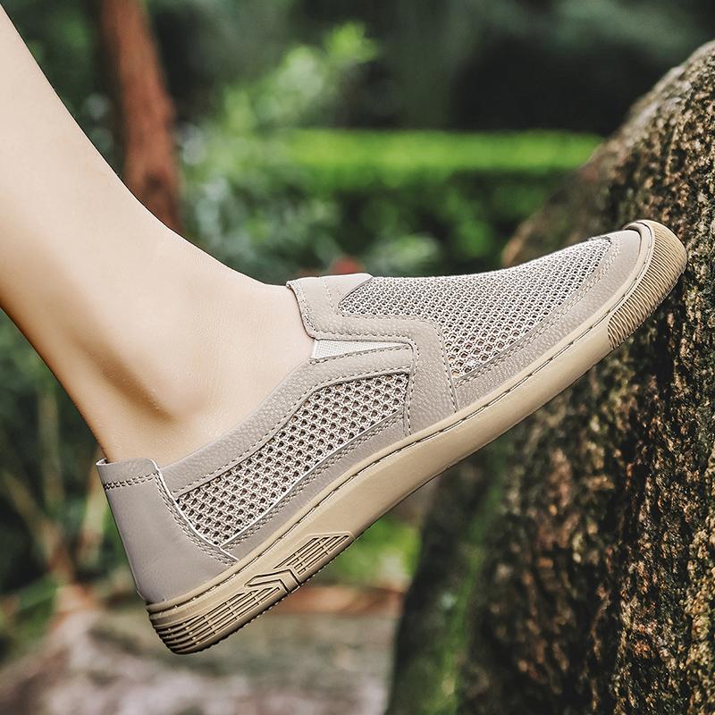 Sommer Männer Verschnaufpause Mesh Casual Schuhe Männer Müßiggänger Komfortables Fahren Schuhe Mokassins Mann Wohnungen Schuhe
