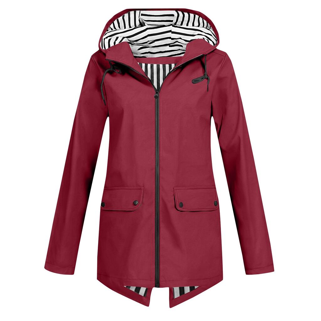 Windbreaker Zipper Hooded Lightweight Outdoor Windproof Jacket Thin Outdoor Coat For Women