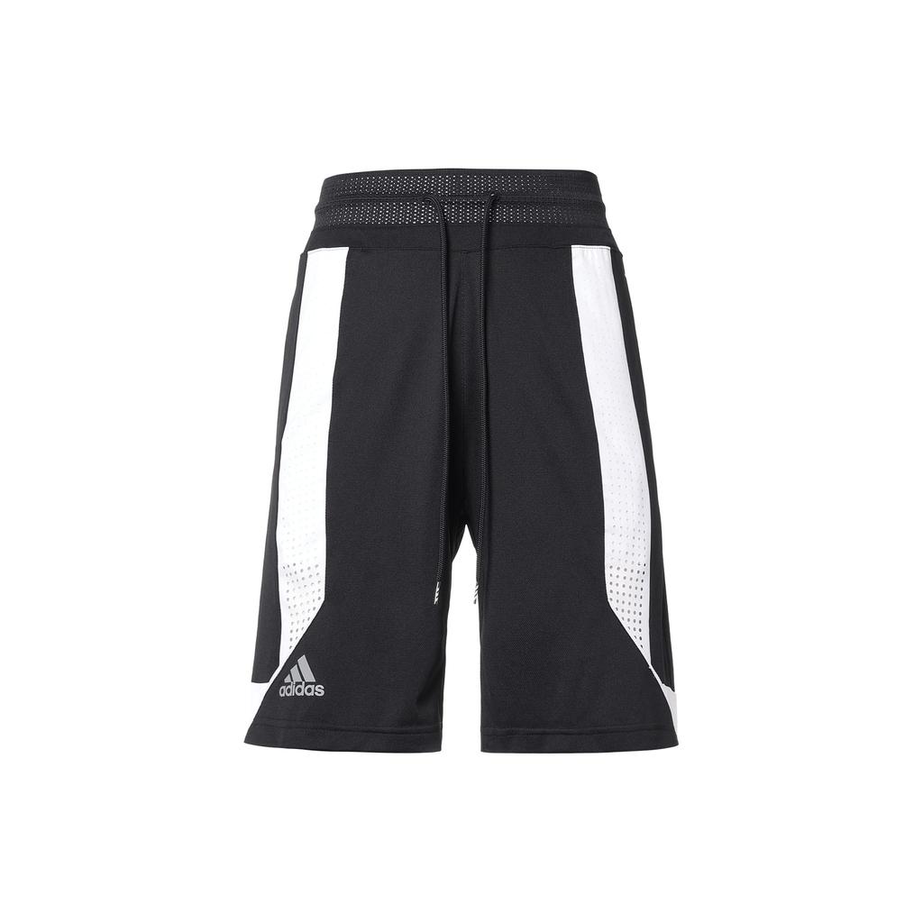adidas Basketball Shorts Men's Black Moderate Straight Fit Pants DZ5819