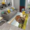 Funny Painting Carpet Cute Animal Mat for Kitchen Living Room Balcony Bedroom Bathroom Entrance Non-slip Floor Mat Home Decor