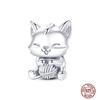Charms Plata De Ley 925 copper Original Devil's Eye Perfume Bottle Bow Silicone Spacer Beads Women Bracelet DIY Zircon Pendants