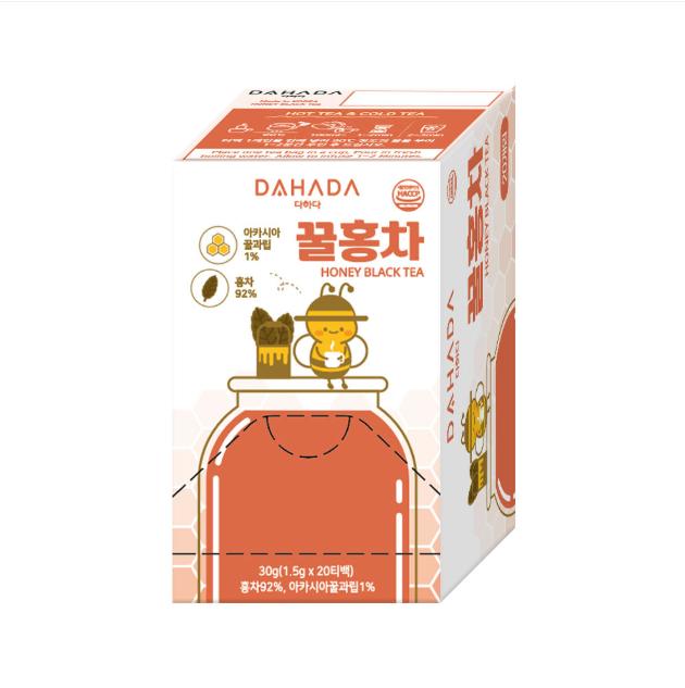 Dahada Honey Black Tea 20 Tea Bags Sweet & Smooth Daily Tea 1 box