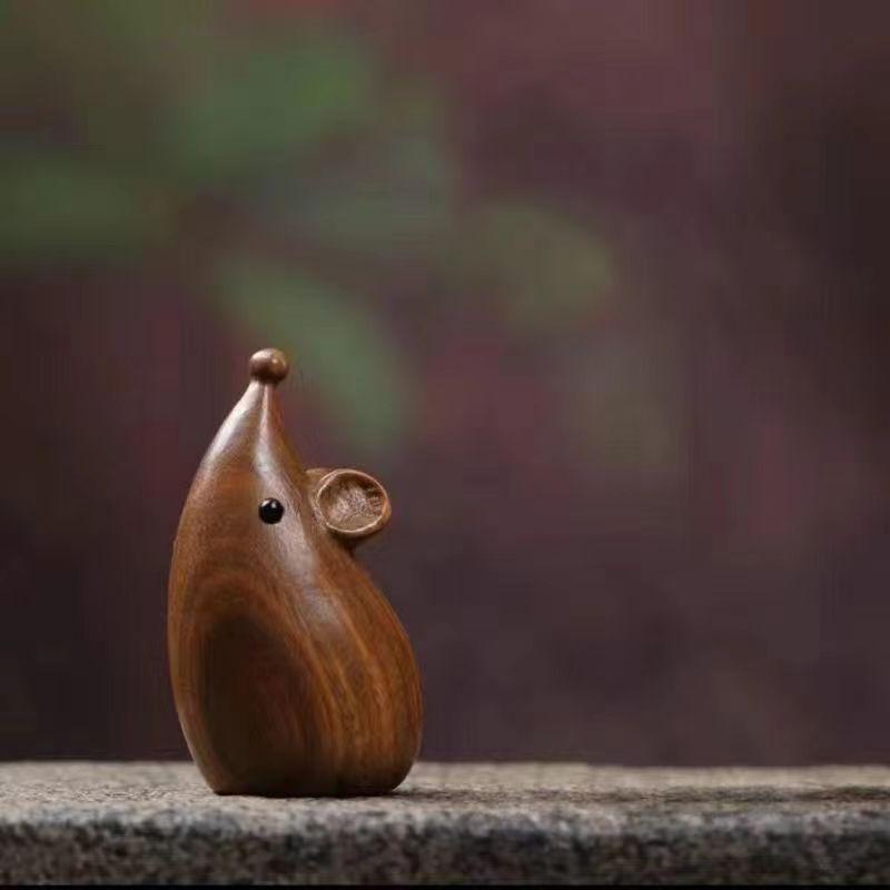 

Miniature Cute Cartoon Cat and Rat Ornaments Creative Wooden Figures deskt accessories Home Decoration Funny Gifts souvenirs