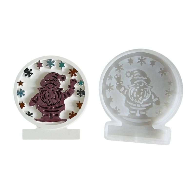 Christmas Dwarf Silicone Molds for Epoxy Resin, Chocolate, Baking, Home Decoration, Santa Clause Resin Silicone Molds