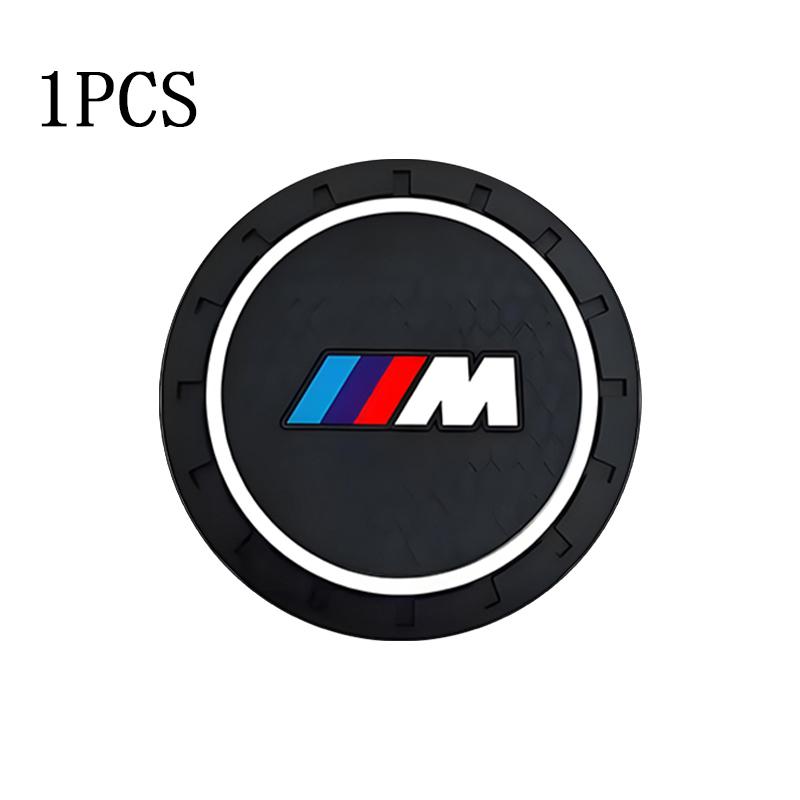 LHDQ4 BMW M Car Coaster Water Cup Bottle Mat Silicone Non Slip Pad For X1 X2 X3 X4 X5 F48 G01 E84 E83 F39 F10 F30 G11 G07 G86 G60 E60