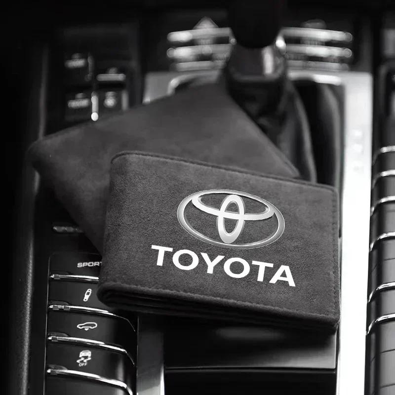 1Pcs Car Emblem Driver License Cover ID Credit Card Holder For Toyota C-hr Prado Rav4 Yaris Hilux Prius Avensis Corolla Camry
