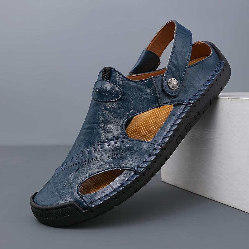 Pánské jehlové protiskluzové sandály, odolné rychleschnoucí plážové boty s uzavřenou špičkou, jaro a léto