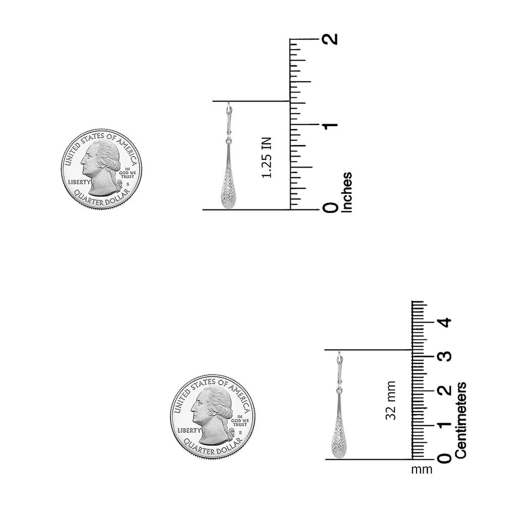 925 Sterling Silver BIS Hallmarked Lever Back Drop Dangle Earrings for Women and Girls,  100% Nickel and Lead Free; Non-Allergic and Safe.