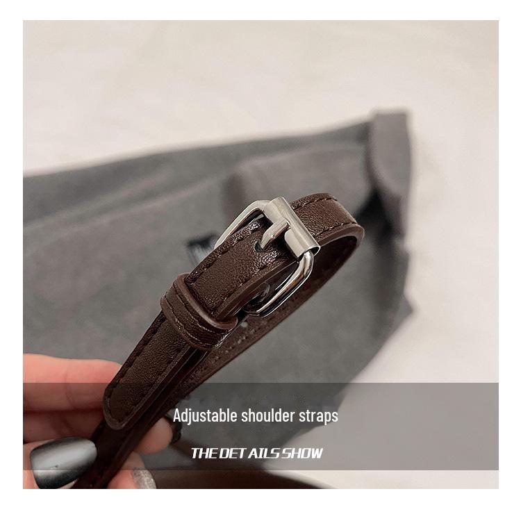 Korean Retro Niche 2025 Women's Underarm Bucket Bag – Simple, Trendy Shoulder Bag for Commuting