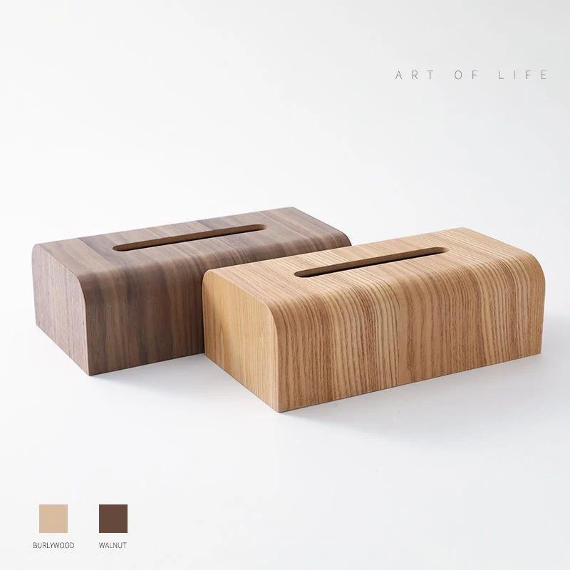 Einfache Luxus Nussbaumholz Taschentuchboxen Wohnzimmer Couchtisch Taschentuchbox Halter Tisch Schreibtisch Aufbewahrungsbox Heimdekoration