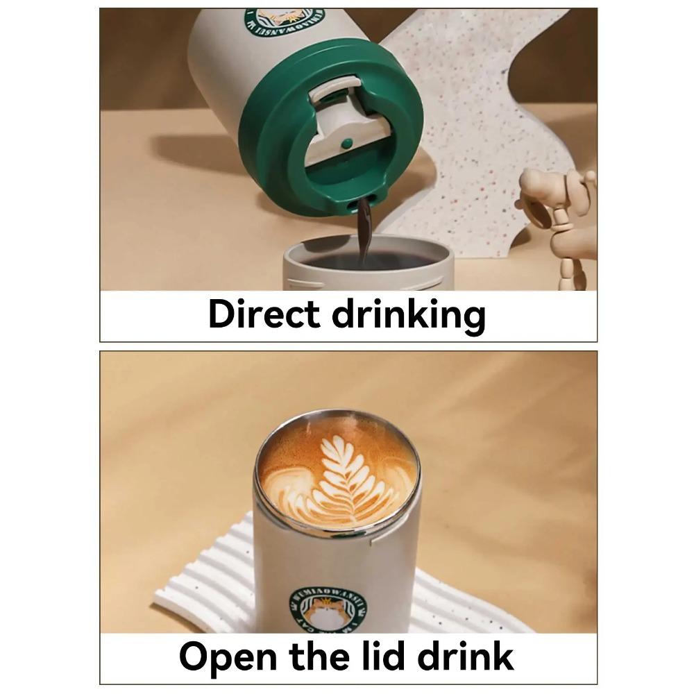 Insulated Coffee Cup 304 Stainless Steel Leak-proof Milk Coffee Mug Portable Anti Scalding Tumbler Thermos Water Cups