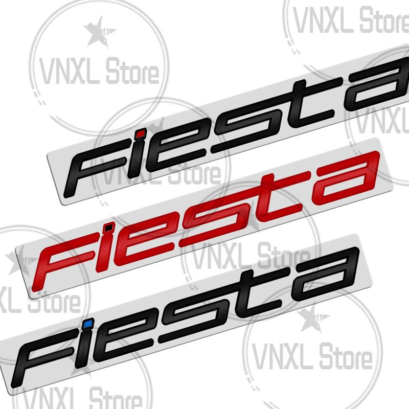 Car-Styling For Ford Fiesta Letter 3D Metal Stickers 3M Adhesive Backing Car Trunk Body Emblem Auto Lettering Decals Accessories