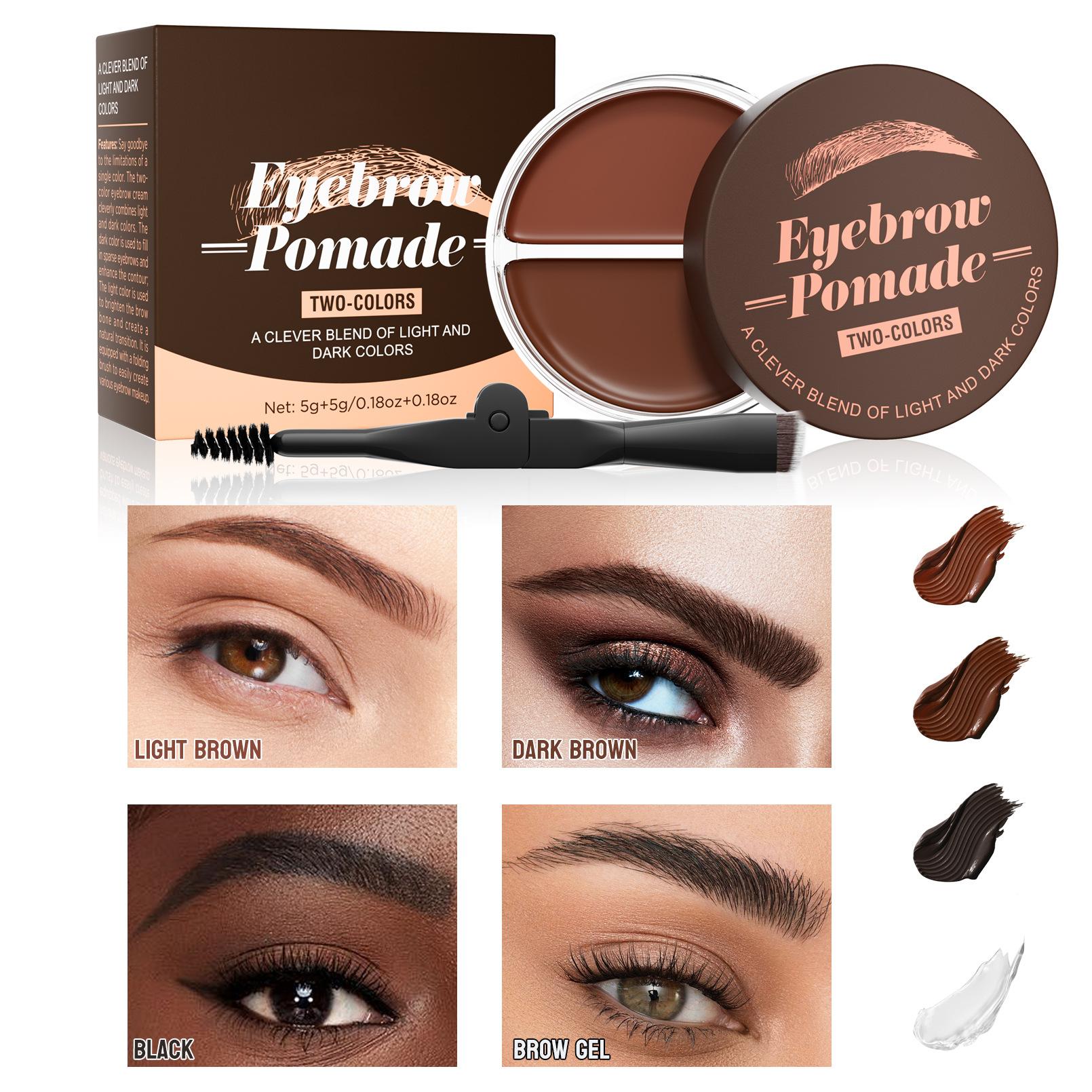 

Двухцветный крем для бровей 2в1 Natural Makeup Color Eyebrow Styling Cream Wild Eyebrow