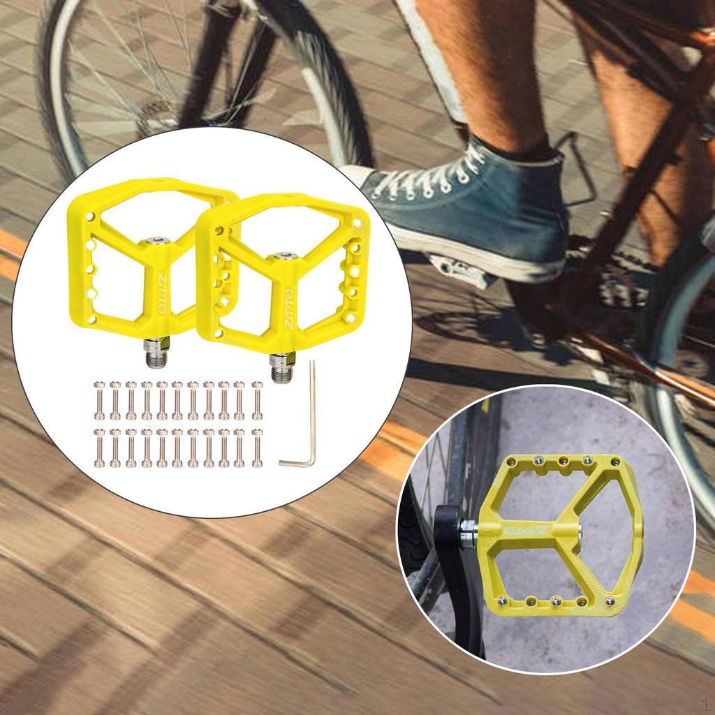 Lightweight Nylon Pedals Cycling Anti-slip for Universal Mountain Bicycle BMX Accessories