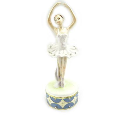 [L6467] - 'Ballerina' Jewelry Box White Blue