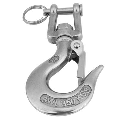 304 Stainless Steel Swivel Eye Clevis Lifting Chain Snap Hook 350KG Working Load Limit 110mm