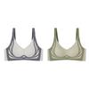 2 PCS Women's Seamless Gathering No Steel Ring Underwear Bra Skin-friendly Breathable Bra