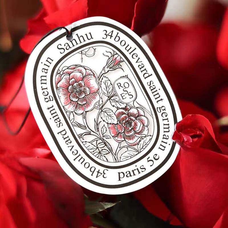 6Pcs Air Freshener Car Perfume Natural Scented Paper Auto Hanging Decoration Fragrant Tablets Aromatherapy Accessories Interior