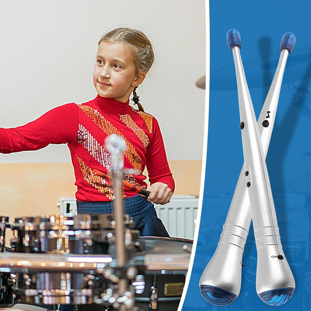 Elektrické vzduchové bubenické paličky 1 pár Elektronické digitální rockové paličky Vzduchové bubny Rockový rytmický stick se zvukem pro děti