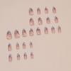 Floral Removable Short Almond-Shaped Press-On Nails