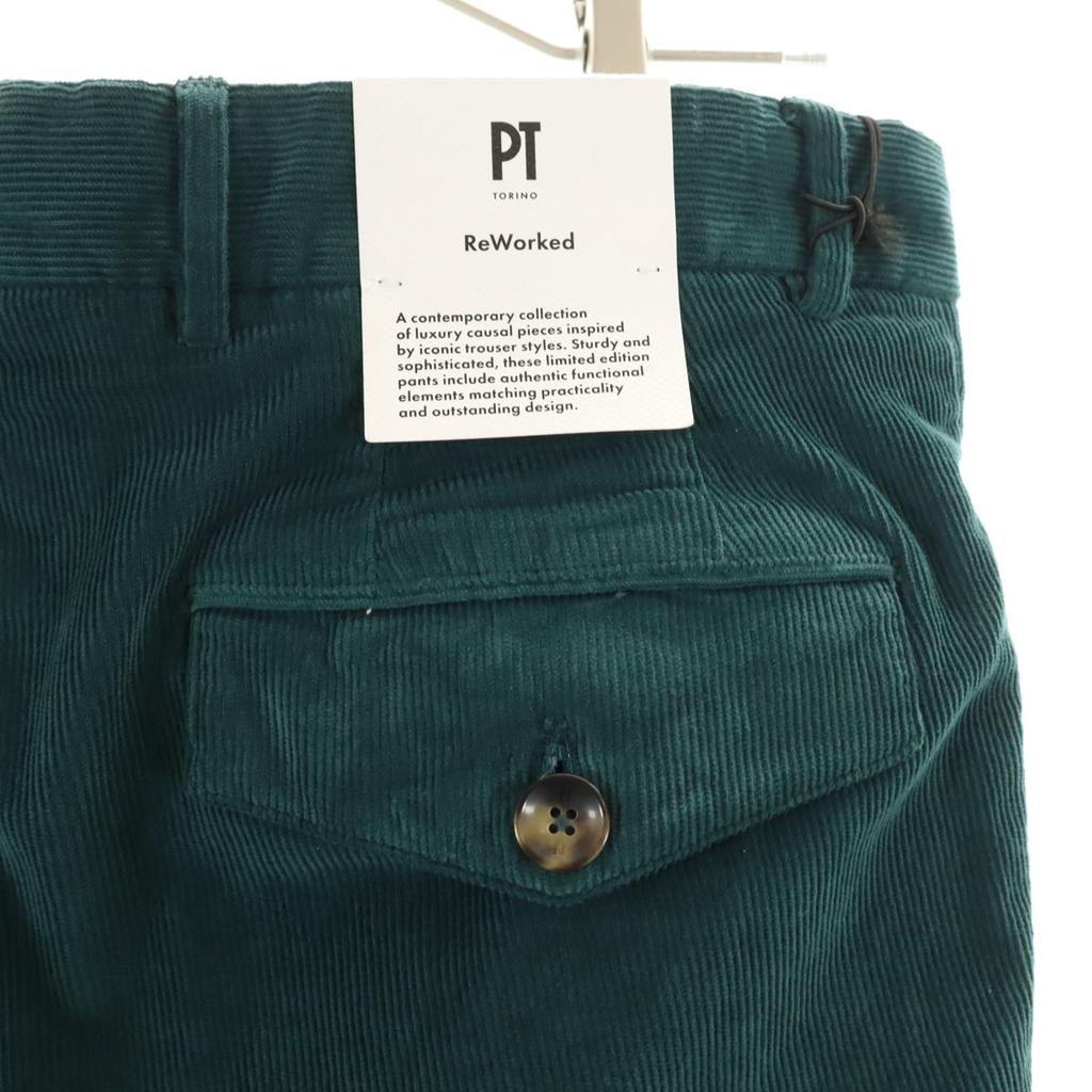 Unused PT TORINO Tack Corduroy Pants 46 Green System Men's Used