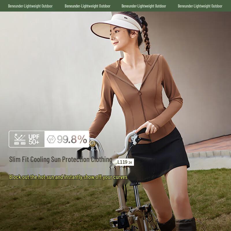 Beneunder Women s Ice Silk Quick-Dry Sun Protection Jacket XL