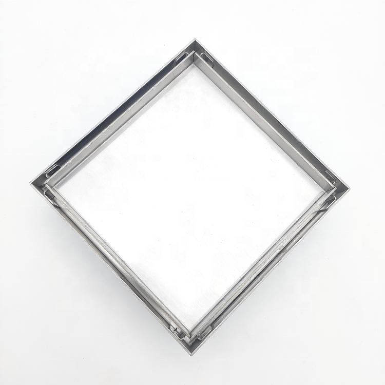 150 x 150 mm Rozsdamentes Acél Önzáródó 6 Hüvelykes Csempebetétes Rejtett Négyzet alakú Fürdőszobai Csatorna Hotel Zuhanyzó Padlóösszefolyó