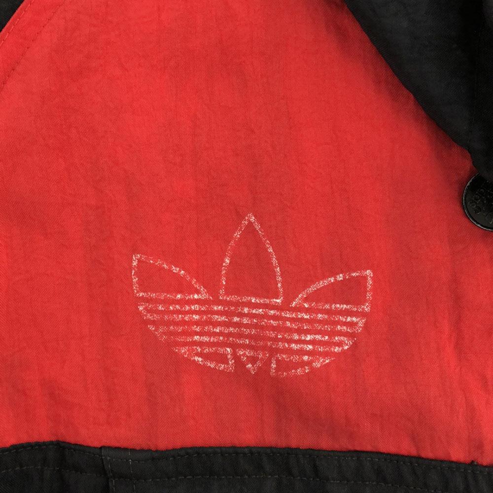 Adidas Trefoil Logo Print High Neck Anorak Jacket Half-zip Pullover, Old Men's Used