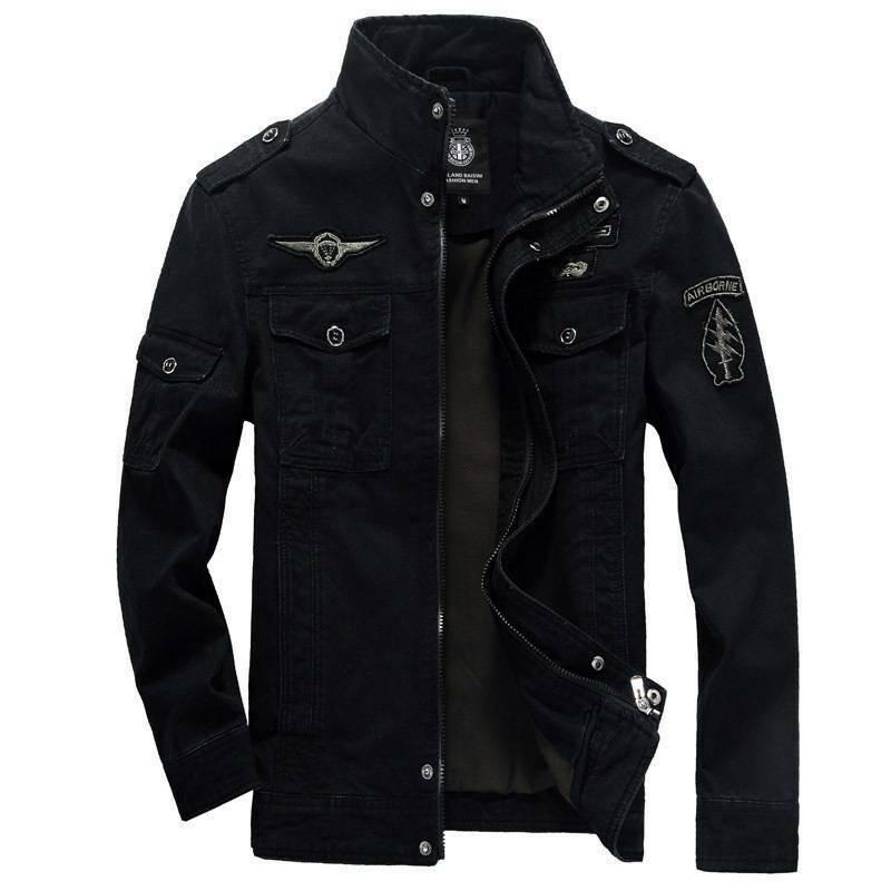 Buy Mens Military Jackets Casual Zip Up 