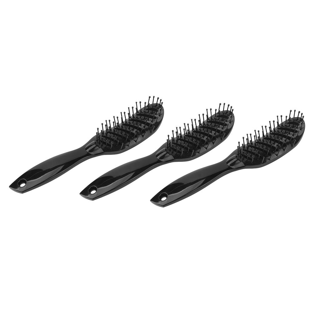 3pcs Man Detangling Shaping Hair Brush 9 Rows Curved Removable Hairbrush Comb Hair Styling Tool for Blow Drying