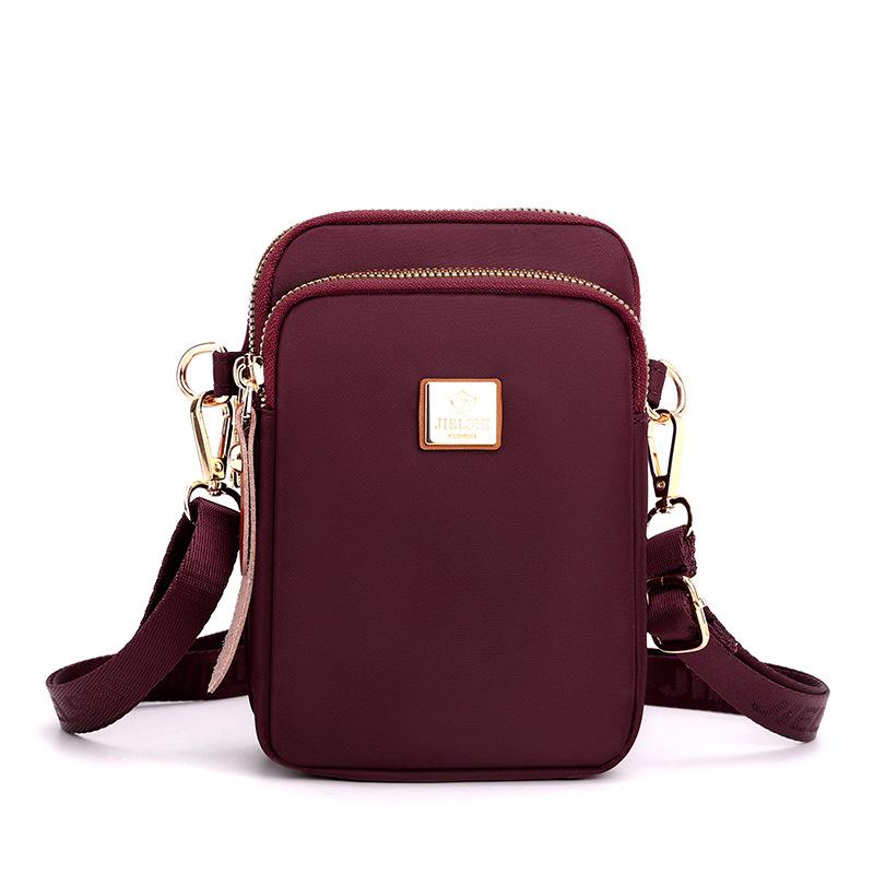 Fashion Women's Single Shoulder Backpack Trendy Shopping Nylon Cloth Bag New Crossbody Mobile Phone Bag Casual All-match Small Square Bag