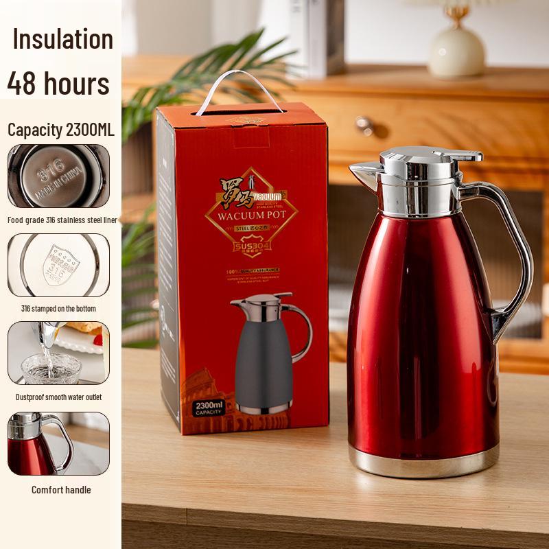 Large Capacity Stainless Steel Insulated Thermos Flask for Home, Commercial, or Hotel Use