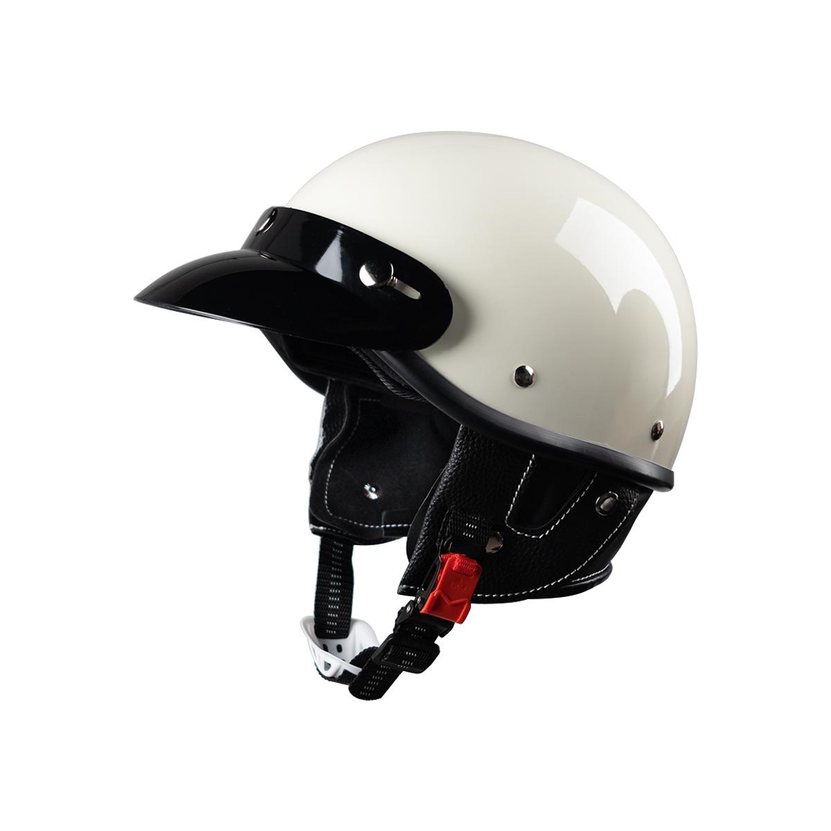 

Мотоциклетный шлем в японском стиле для езды в четыре сезона, полушлем, мужской, женский, для скутера, милый, ретро XL белый